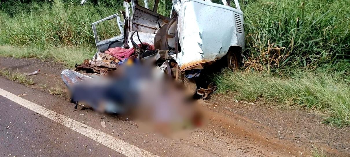 Grave acidente na PR-272 entre Cruzmaltina e Primavera deixa duas vítimas fatais