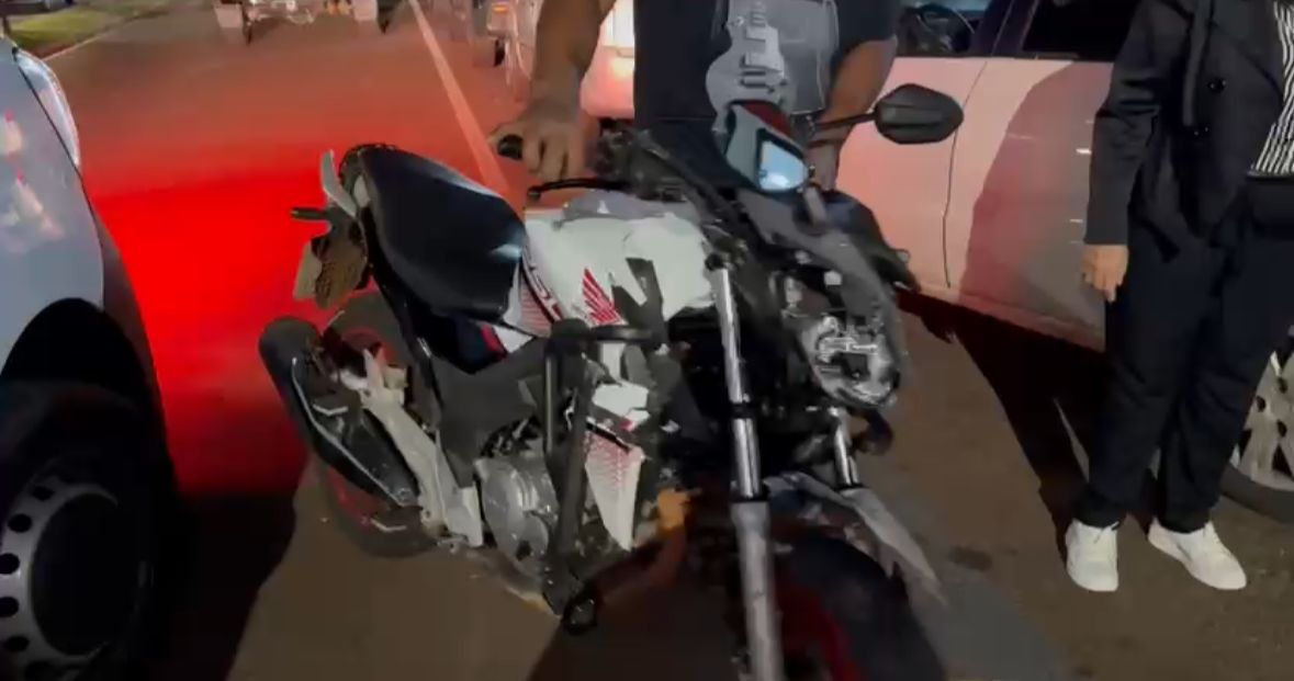 Motociclista fica ferido após acidente em Campo Mourão