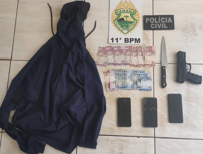 PM DE BARBOSA FERRAZ AGE RÁPIDO E PRENDE EM FLAGRANTE AUTORES DE ROUBO EM POSTO DE COMBUSTÍVEIS DA CIDADE NESTE DOMINGO (15)